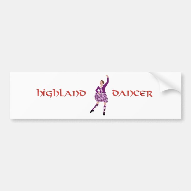 Highland Dancer Pink Aboyne Autoaufkleber (Vorne)