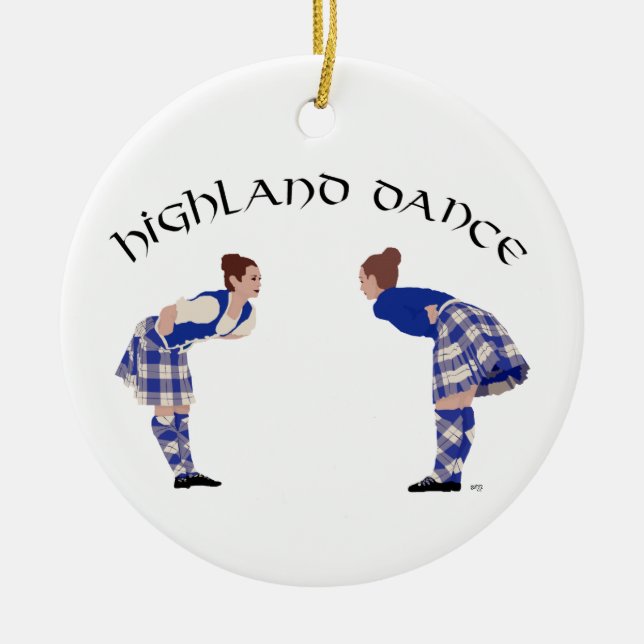 Highland Dancers Bow Keramikornament (Vorne)