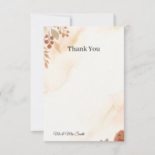 Highland Distel-Hochzeit Dankeskarte