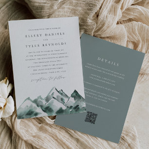 Highland Doppelseitige Hochzeit Einladung