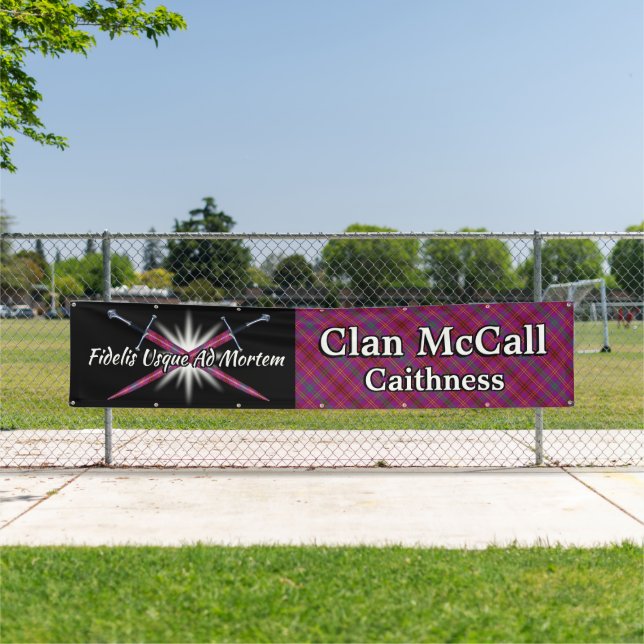 Highland Festival Clan McCall - Kaithness Tartan Banner (Insitu)