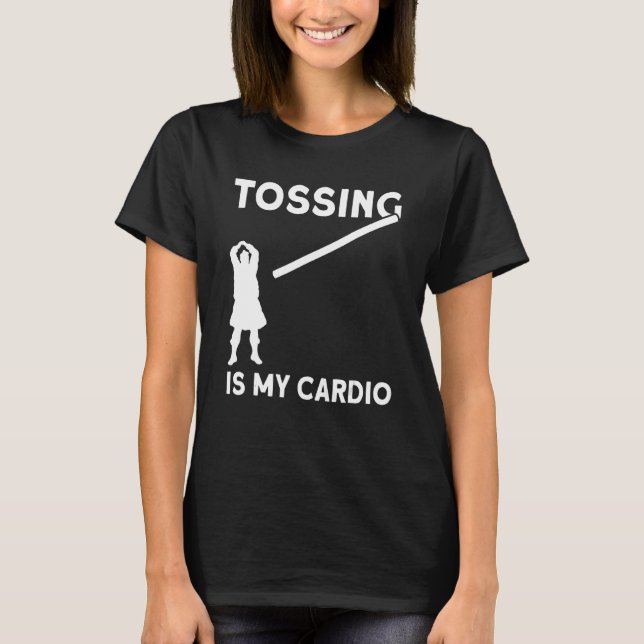 Highland Games Caber Toss Heavy Athlete Scottish T-Shirt (Vorderseite)