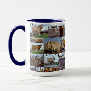 Highland Glory: Ein FotoCollage majestätischer Küh Tasse