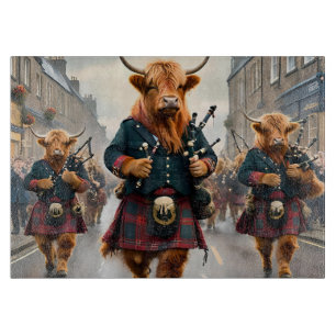 Highland-Harmonie: Dudelsack-Hochlandkuh-Band  Schneidebrett
