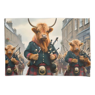 Highland Harmony: Dudelsack Highland-Rind-Band Kissenbezug