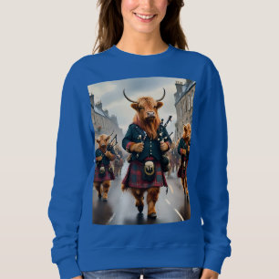 Highland Harmony: Dudelsack Highland-Rind-Band Sweatshirt
