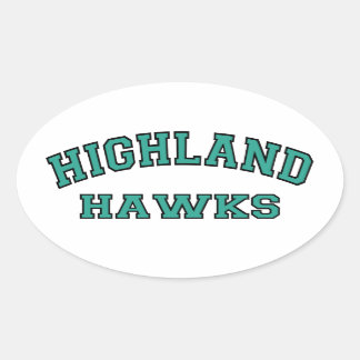 Highland Hawks Ovaler Aufkleber