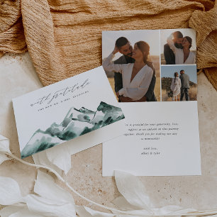 Highland Hochzeit der Wasserfarben Dankeskarte