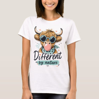 Highland-Kuh Anders von Natur aus Süßes Grafikdesi T-Shirt