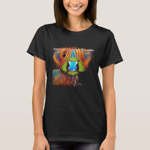 Highland-Kuh-Druck Tiermuster STaNLeY T-Shirt