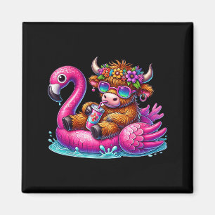 Highland-Kuh Flamingo ol Float Sommer Hawaii Stran Magnet