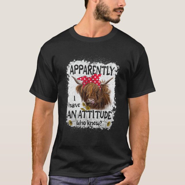 Highland Kuh Ich habe eine Einstellung, die weiß T-Shirt (Vorderseite)