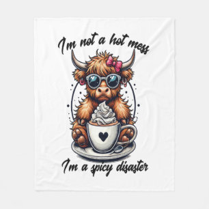 Highland-Kuh-Kaffee Png, Kaffee-Kuh Png Fleecedecke