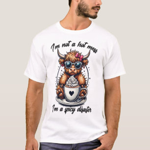 Highland-Kuh-Kaffee Png, Kaffee-Kuh Png T-Shirt