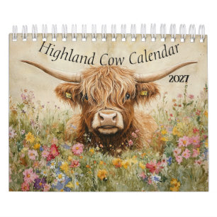 Highland-Kuh-Kalender 2027 Kalender
