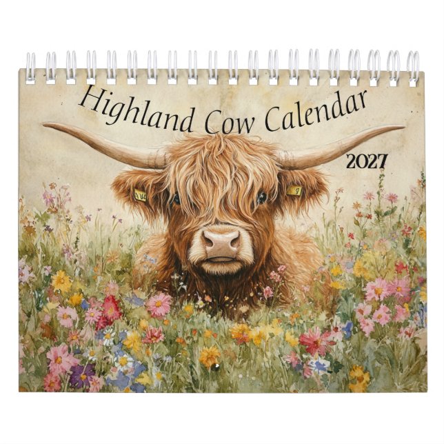 Highland-Kuh-Kalender 2027 Kalender (Titelbild)