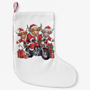 Highland-Kuh-Rind-Tier-Weihnachtsschlitten Lustig Kleiner Weihnachtsstrumpf