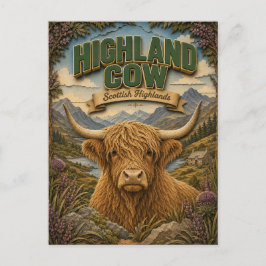 Highland-Kuh Schottische Highlands POPCUT Postkarte