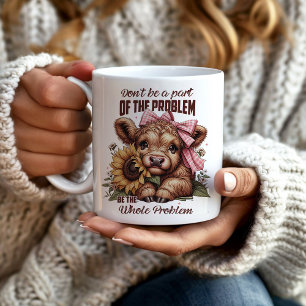 Highland-Kuh Sei Das Ganze Problem Kaffeetasse