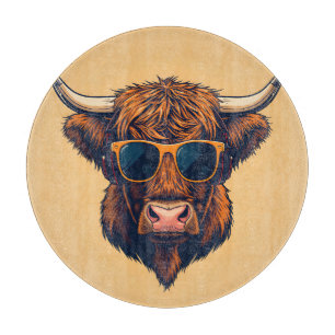 Highland-Kuh-Sonnenbrille Funky Schottland  Schneidebrett