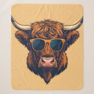 Highland-Kuh-Sonnenbrille Funky Schottland Sherpadecke