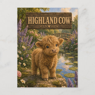 Highland-Kuh Süße Baby-Geschichtenbuch-Nursery-Tie Postkarte