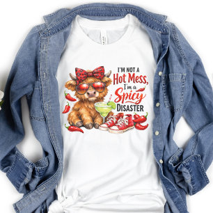 Highland-Kuh-Total-chaos Lustig Humorvoll Sarkasti T-Shirt