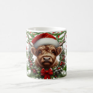 Highland-Kuh-Weihnachten, gemütliches Winterfest Kaffeetasse