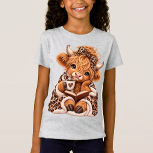 Highland-Kuh Winter Weihnachten Coquette Leopard S T-Shirt
