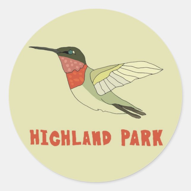 Highland Park Runder Aufkleber (Vorderseite)