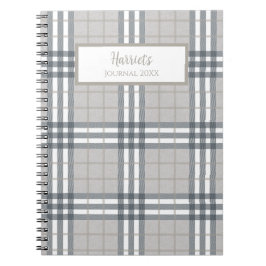 Highland Plaid Personalized Journal Notebook Notizblock