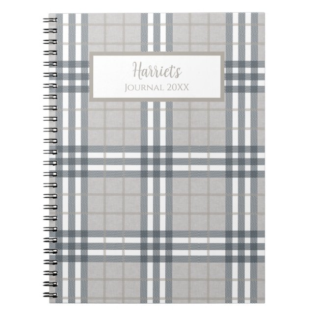 Highland Plaid Personalized Journal Notebook Notizblock (Vorderseite)