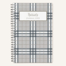 Highland Plaid Personalized Journal Notebook Notizbuch