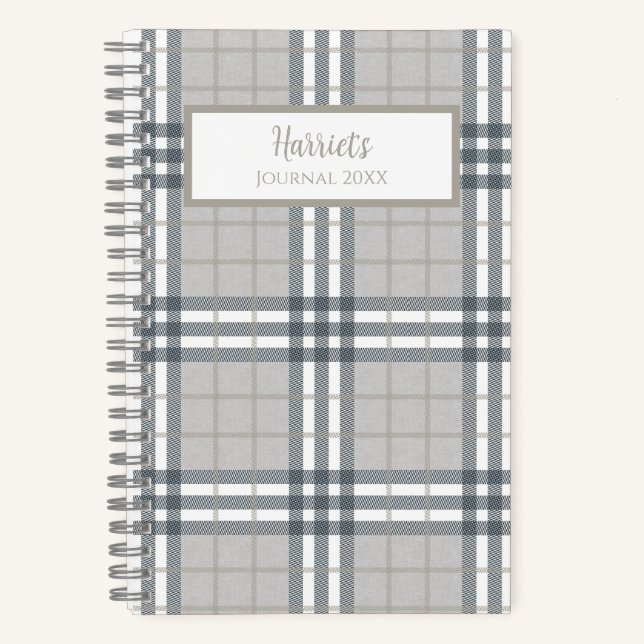 Highland Plaid Personalized Journal Notebook Notizbuch (Vorderseite)
