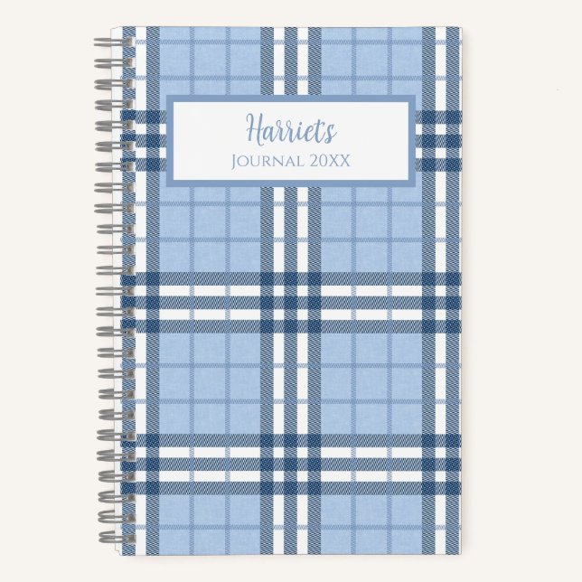 Highland Plaid Personalized Journal Notebook Notizbuch (Vorderseite)