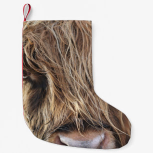 HIGHLAND-RIND-GESICHT KLEINER WEIHNACHTSSTRUMPF