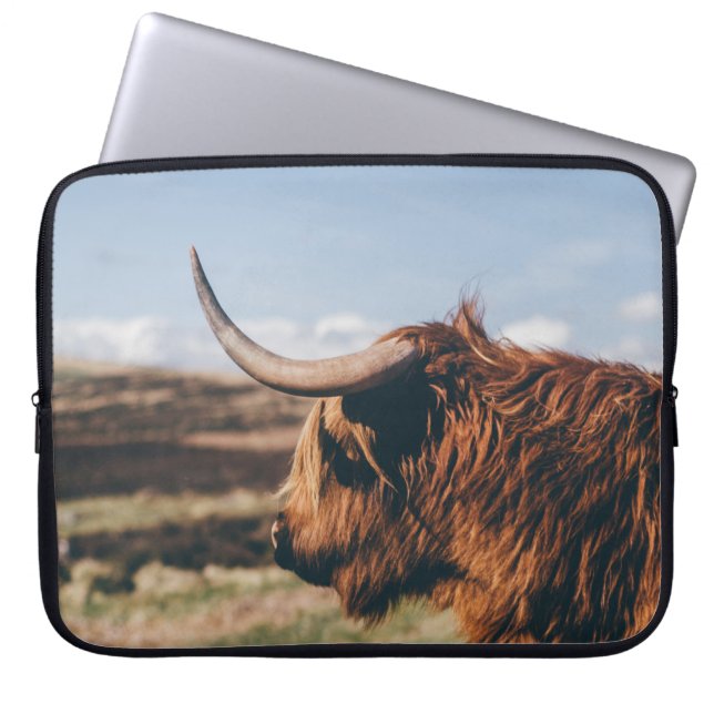 HIGHLAND-RIND LAPTOPSCHUTZHÜLLE (Vorderseite)