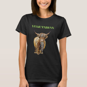 Highland-Rind Vegetarisch T-Shirt