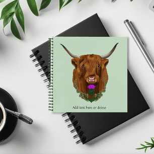 Highland Scottish Cow Lila Celtic Knot Work Notizbuch
