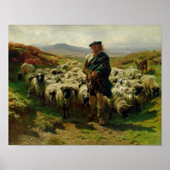 Highland Shepherd, 1859 Poster (Vorne)