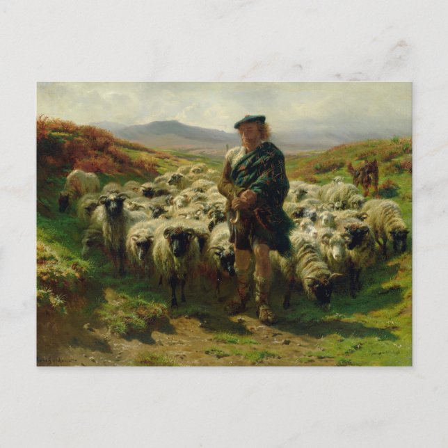 Highland Shepherd, 1859 Postkarte (Vorderseite)