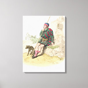 Highland Shepherd, aus "Kostüm von Großbritannien" Leinwanddruck