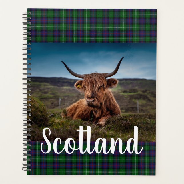 Highland Steer Landschaftlich Schottland Planer (Vorderseite)