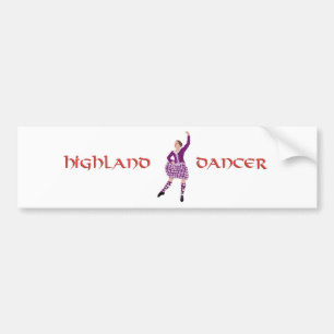 Highland-Tänzerin Pink Aboyne Autoaufkleber