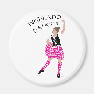 Highland Tänzerin Rosa Magnet