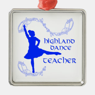 Highland Tanzlehrer - Blau Ornament Aus Metall