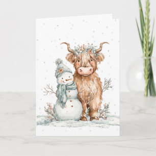 Highland-Weihnachtsfreunde Feiertagskarte