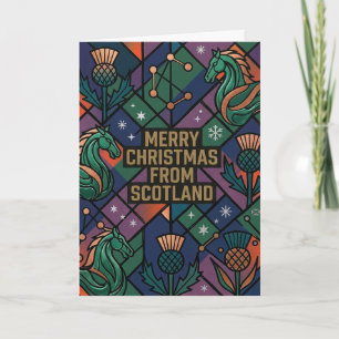 Highland Yule schottische Weihnachtskarte Karte