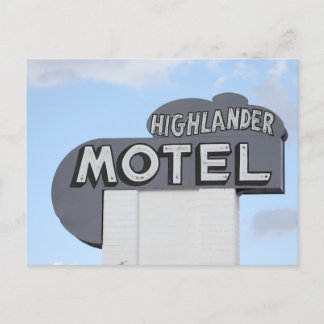 Highlander Motel Route 66 Postkarte