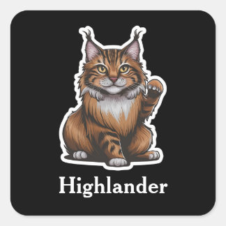 Highlander Quadratischer Aufkleber